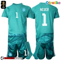 Otroške Nogometnih dresov Nemčija Manuel Neuer #1 Vratar Domači SP 2026 Kratki rokavi (+ hlače)